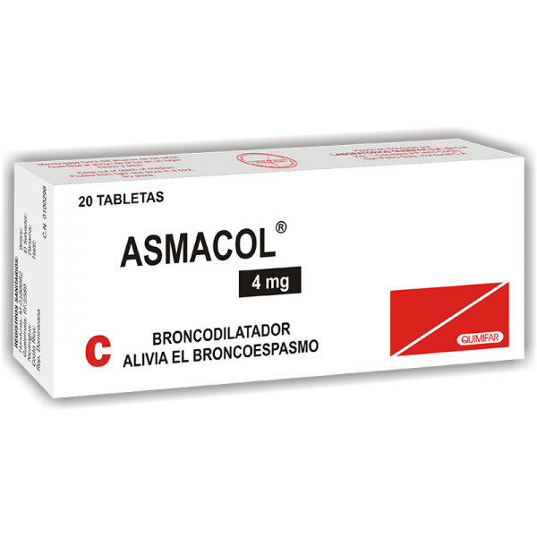 Asmacol Tableta 4 mg caja x20